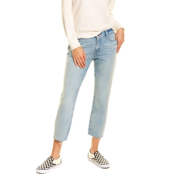 FRAME Denim Le Garcon Crop Jeans Clash Women’s Size 30 Distressed Casual Street - Picture 1 of 13